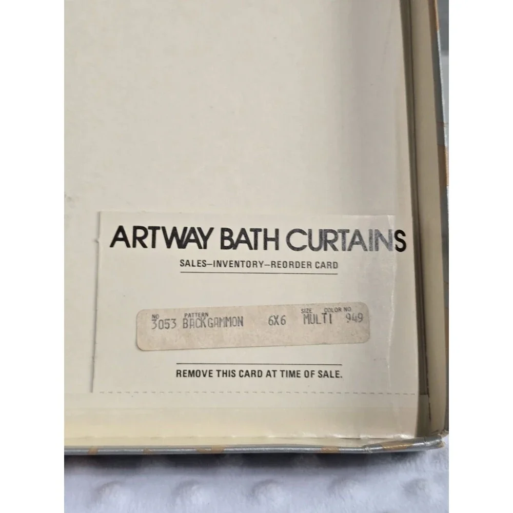 Vintage Shower Curtain New Backgammon USA Made Come Play With Me Original Box